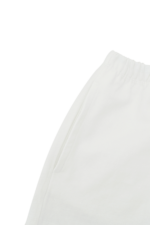 PIV'VEE Printed Drawstring Shorts - Cloud White