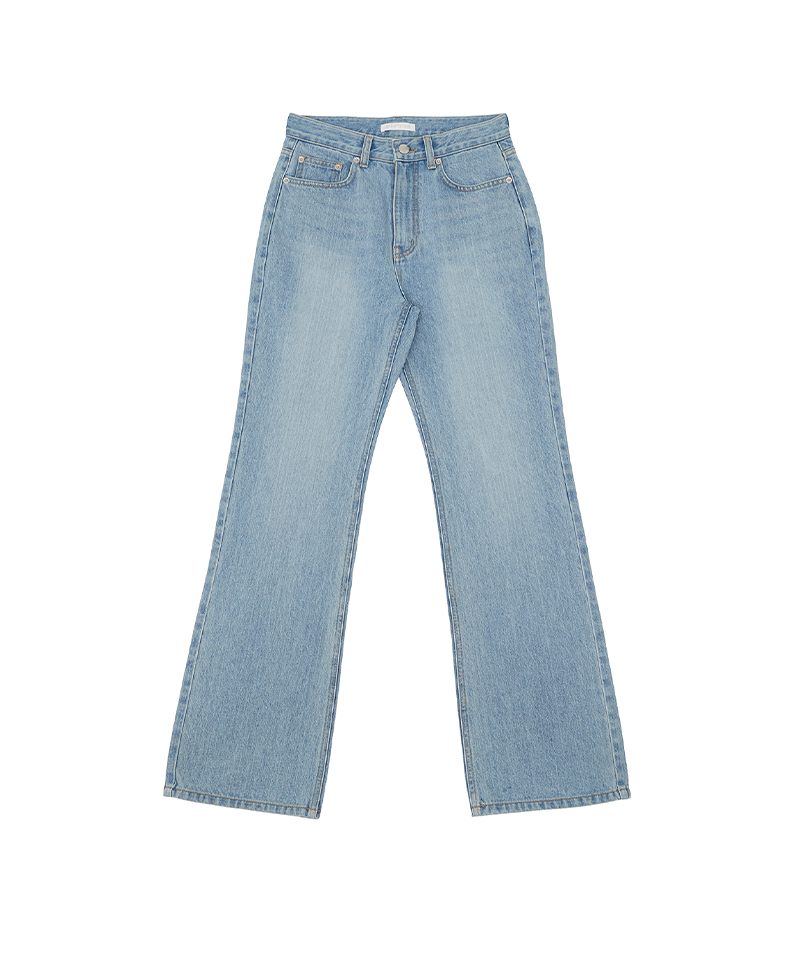 PIV'VEE Semi Bootcut Denim Pants - Medium Blue
