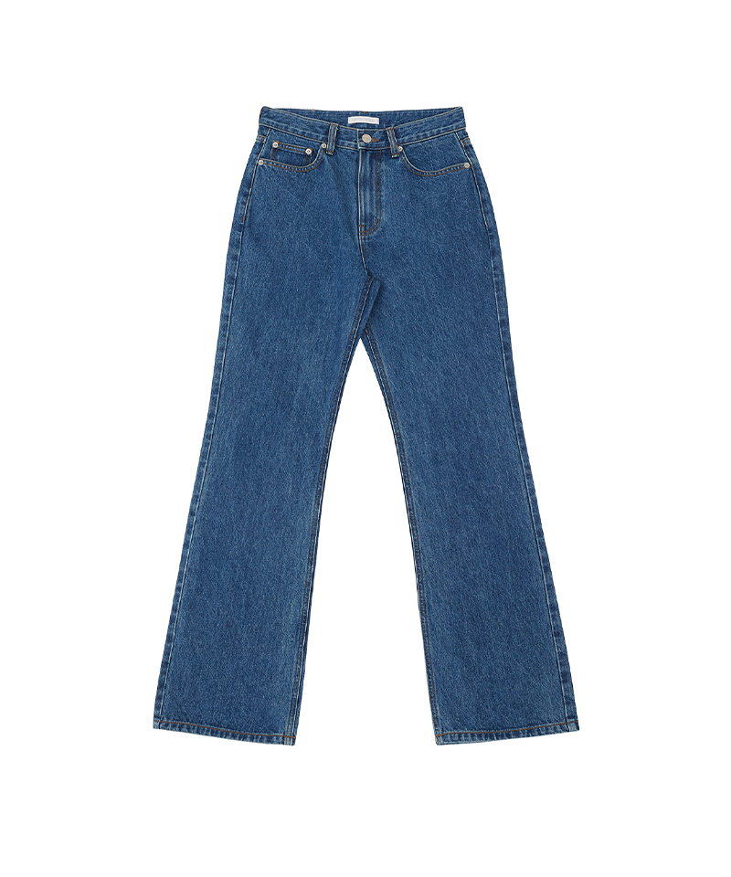 PIV'VEE Semi Bootcut Denim Pants - Ocean Navy