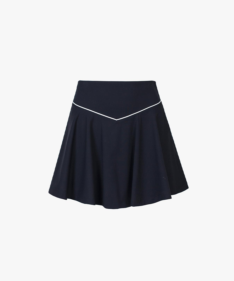 CREVE NINE: Tricot Flare Skirt - Black