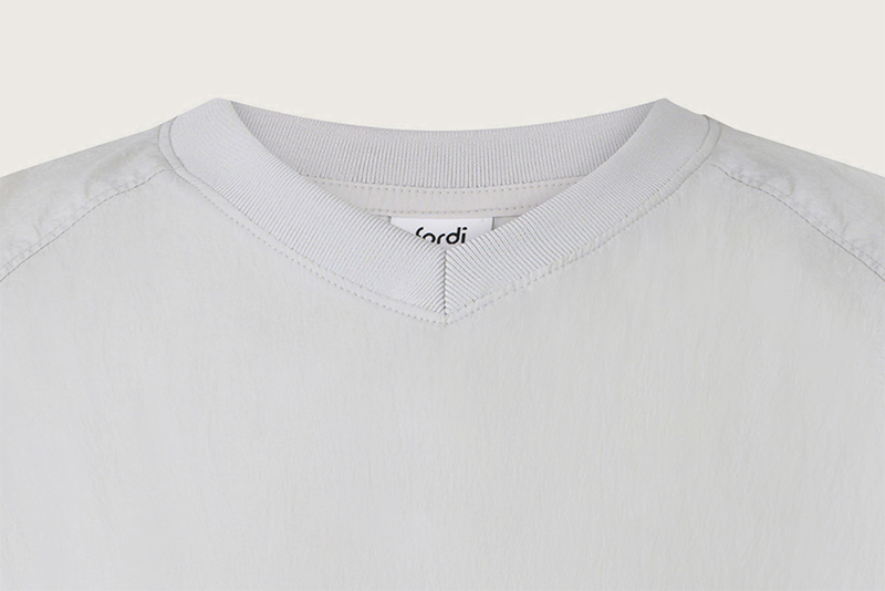 FORDI Wind V-Neck Man-To-Man - Gray