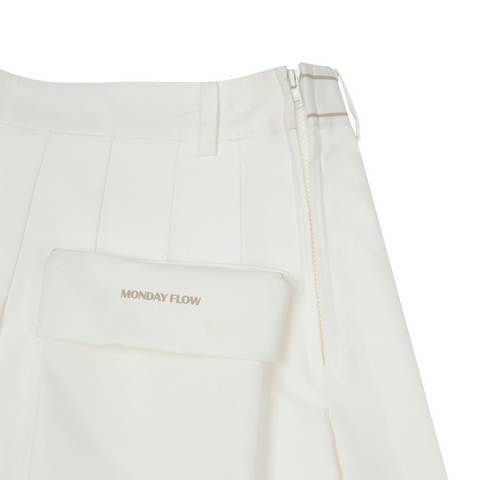 Monday Flow Wink Pleated Skirt - White