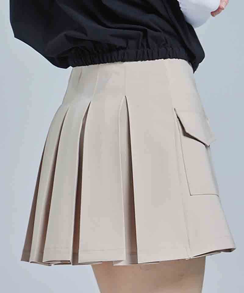【CHUCUCHU】 CBESS-SK007W Slit Back Pleated Skirt CHUCUCHU Slit Back Pleated Skirt - 3 Colors– Sokim