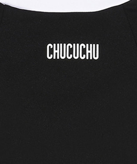 CHUCUCHU Shoulder Point Half Neck Top - White