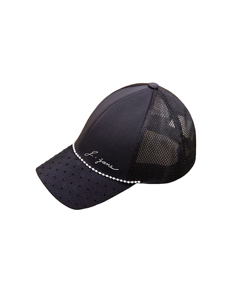 J.Jane Pearl Mesh Ballcap (Black)