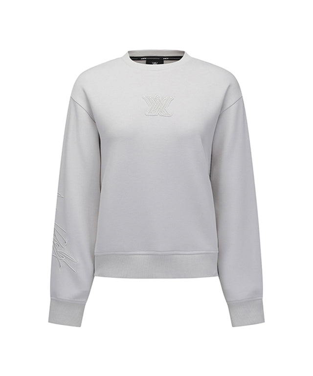 ANEW Golf: Women Logo Point Sweatshirt - Light Gray