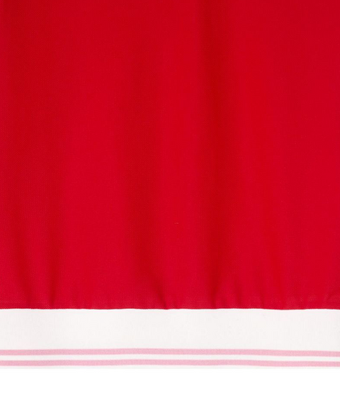 POSHERD Cooling Mesh Button Pique Top - Red