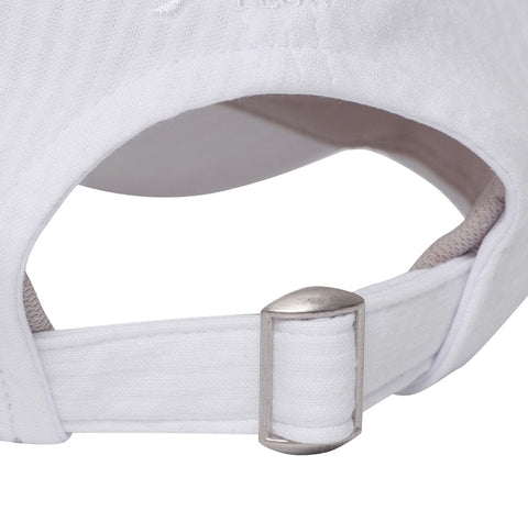 Monday Flow Seersucker Cotton Ball Cap - White