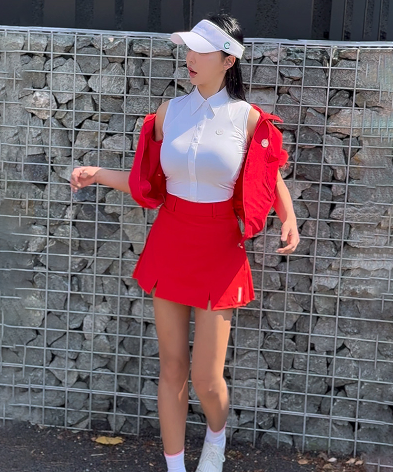 CHUCUCHU Slit Back Pleated Skirt - 3 Colors