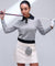 AVEN Women's Preppy Polo Knit - Gray