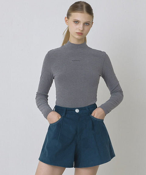 KANDINI Warm High-neck T-Shirt - Gray