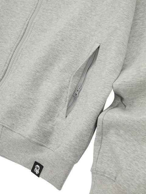 Jamie West Club Hoodie Applique Zip-up - Grey