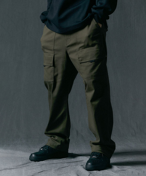 Jamie West Fatigue Cargo Stretch Pants - Khaki