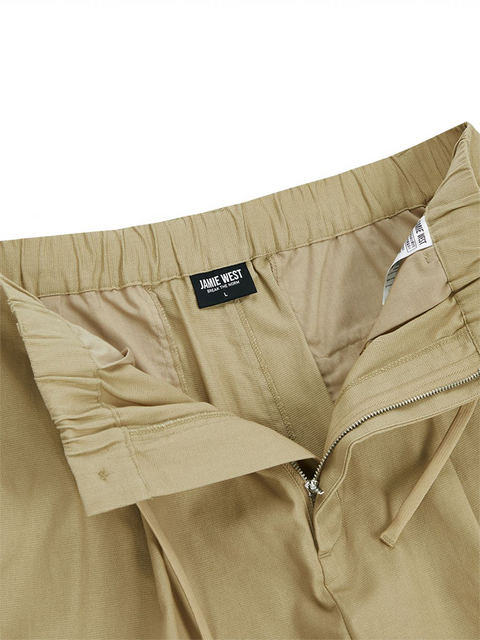 Jamie West Onetuck Wide Set-up Shorts - Beige