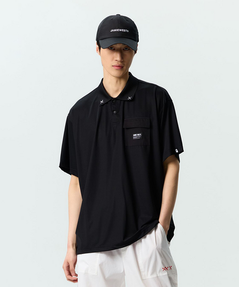 Jamie West Performance Pocket P-Shirts- Black