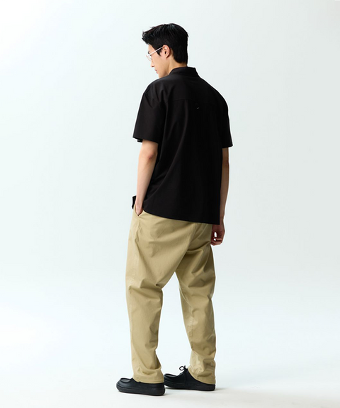 Jamie West Woven Combined Point P-Shirts - Black