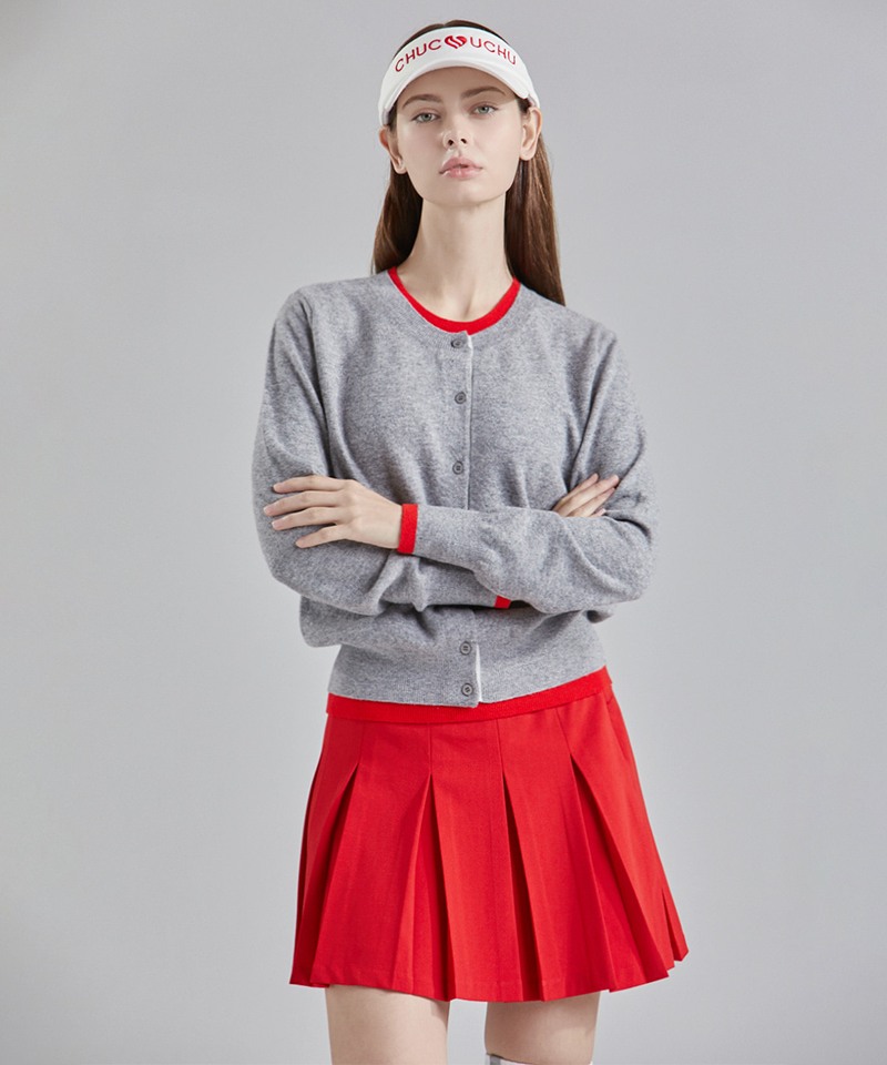 CHUCUCHU Two-Tone Wool Blend Cardigan - 2 Colors