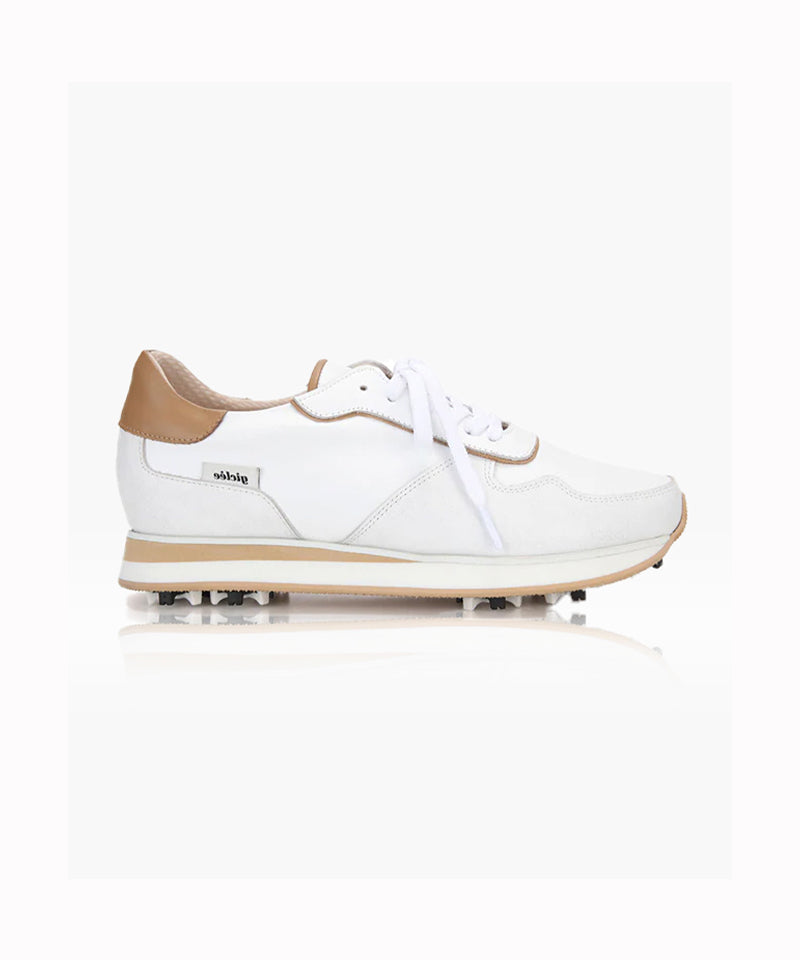 Giclee Unisex Courtyard Premium Leather Golf Shoes - Beige