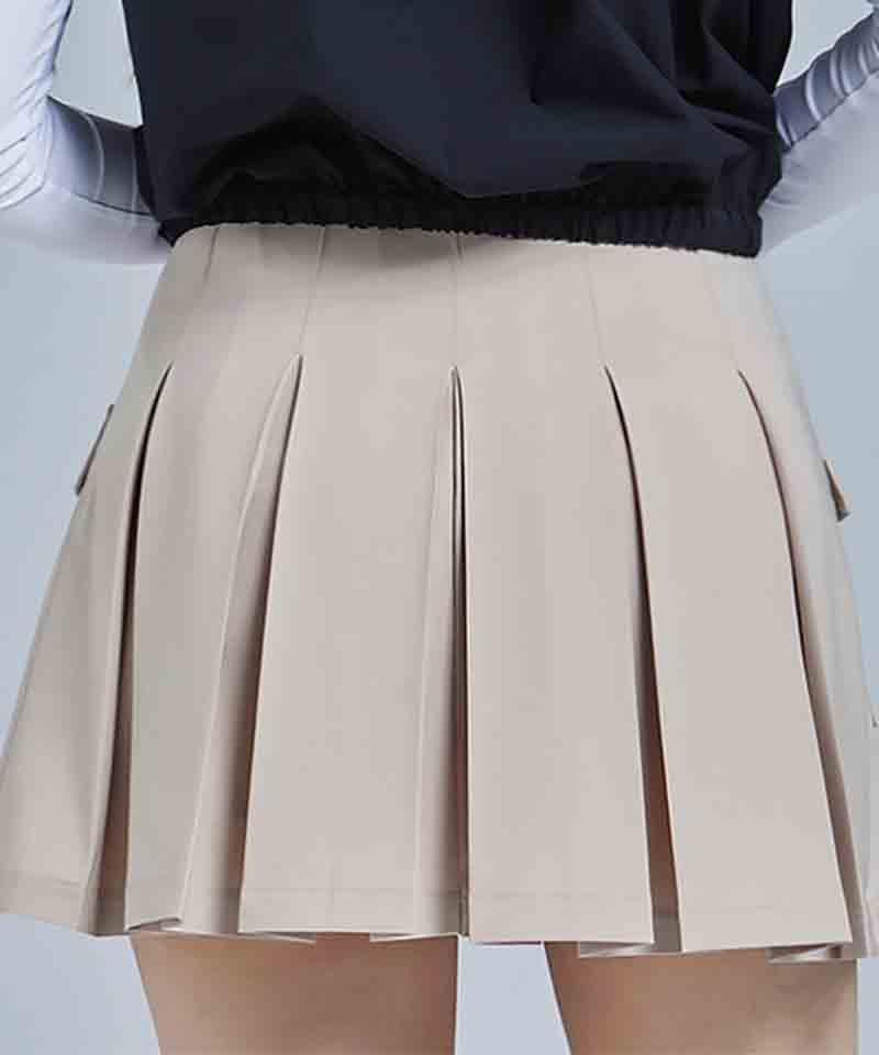 【CHUCUCHU】 CBESS-SK007W Slit Back Pleated Skirt CHUCUCHU Slit Back Pleated Skirt - 3 Colors– Sokim