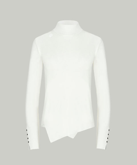 Anell Golf Classic Slim Knit Top - Ivory
