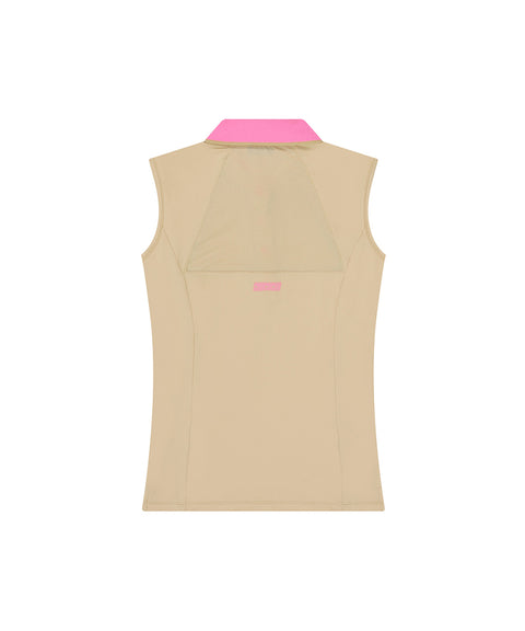 CHUCUCHU Some Knit Collar Sleeveless Top - 2 Colors