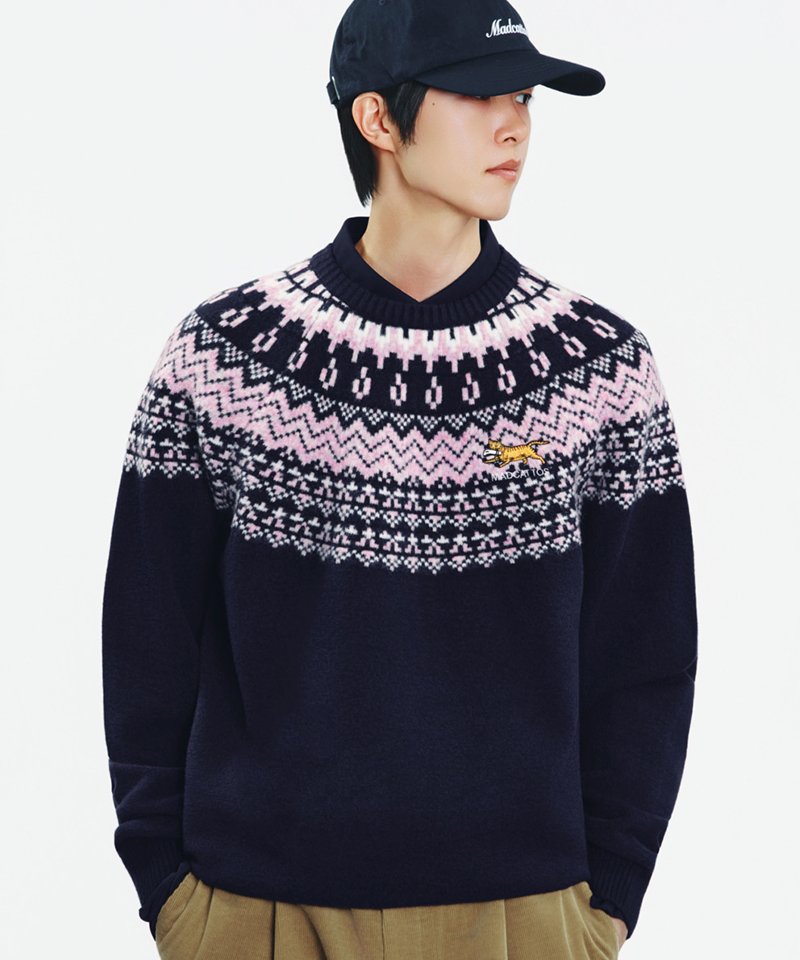 MCC Men's Fair Isle Sweater - Navy