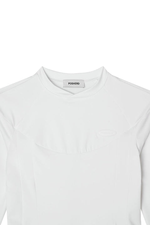 POSHERD Line Stretch Functional Top (UV CUT) - Off White