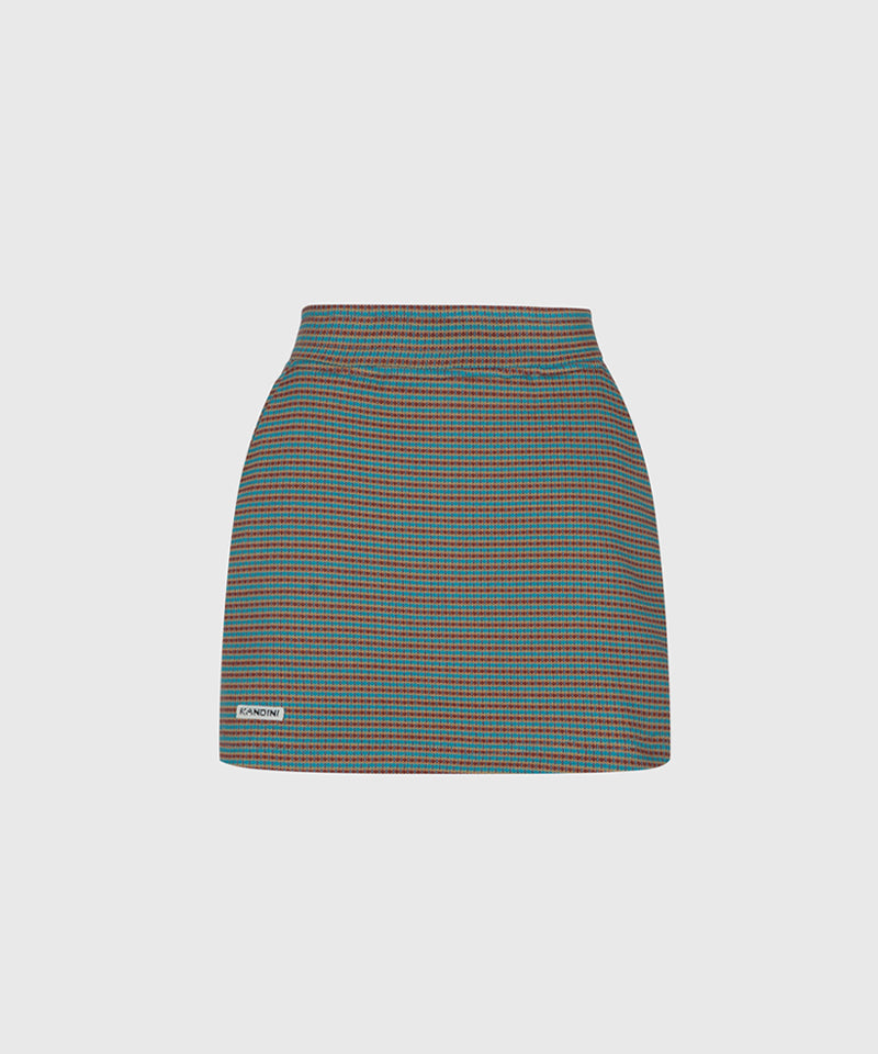 KANDINI Jacquard Mini Skirt - Teal(Brick)