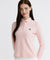 20th Hole Placket point collar women's T-shirt - Coral
