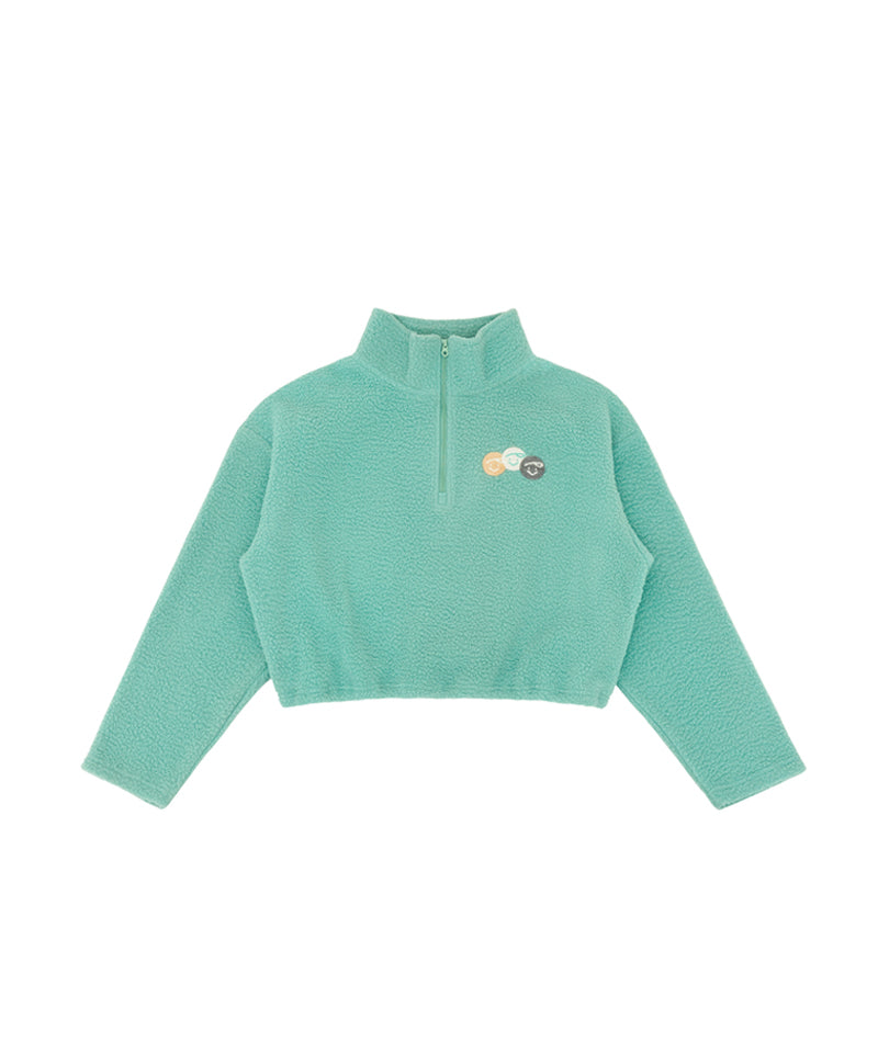 [Warehouse Sale] PIV'VEE Triplets Boucle Half Zip Sweatshirt - Spear Mint