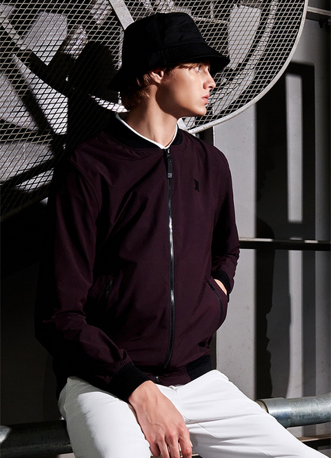 Men's FA Signature MA-1 Jacket - Burgundy