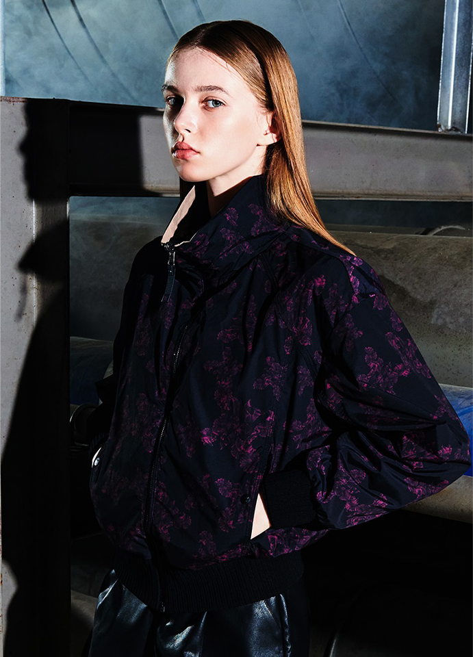 Women's FA Flower Pattern Reversible Jacket - Beige