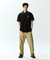 Jamie West Nick Stripe Collar Point Essential P-Shirts - Black