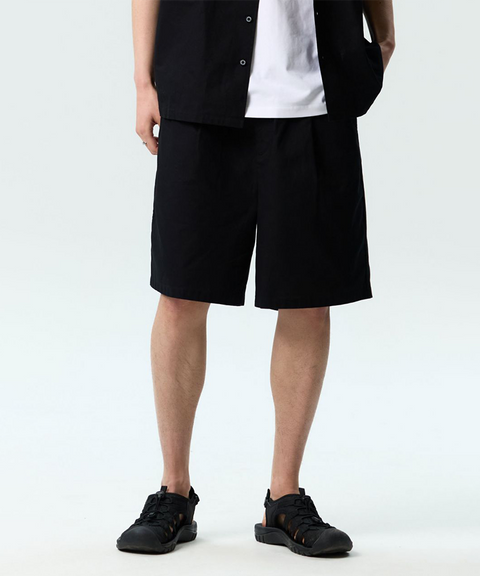 Jamie West Onetuck Wide Set-up Shorts - Black