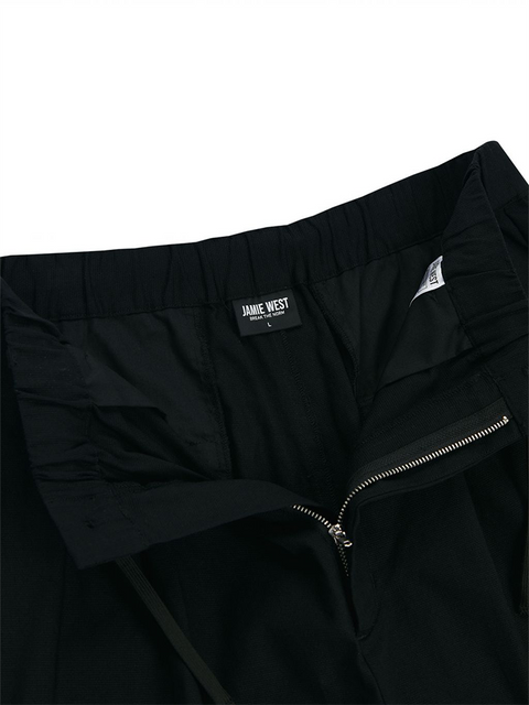 Jamie West Onetuck Wide Set-up Shorts - Black