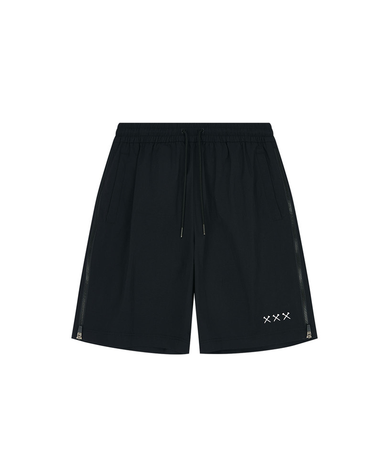 Jamie West Side Ventilation Zip-Up Shorts - Black