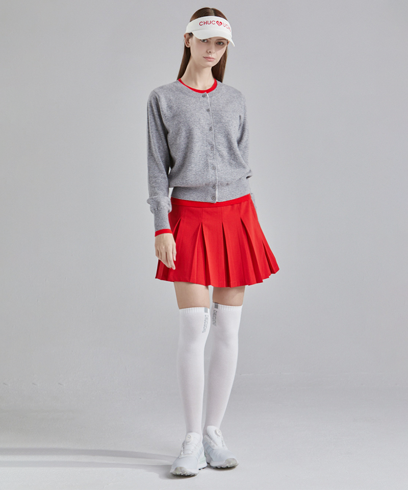 CHUCUCHU Two-Tone Wool Blend Cardigan - 2 Colors