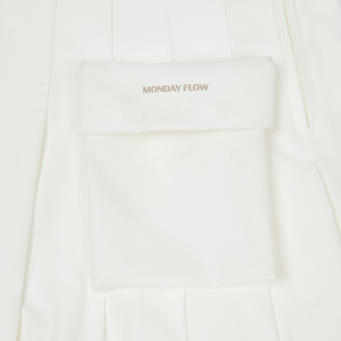 Monday Flow Wink Pleated Skirt - White