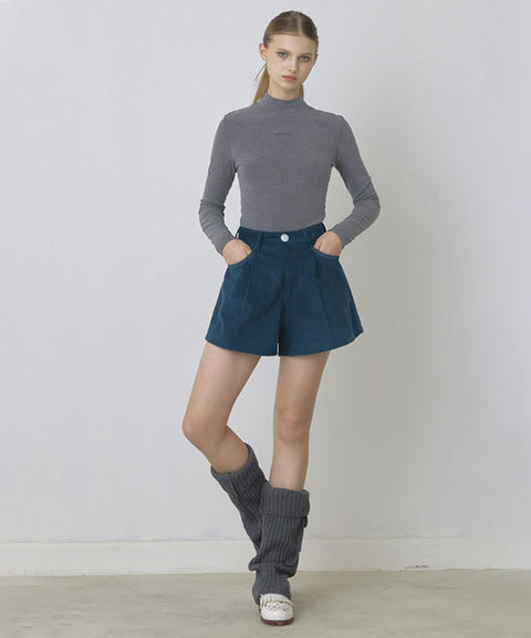 KANDINI Warm High-neck T-Shirt - Gray