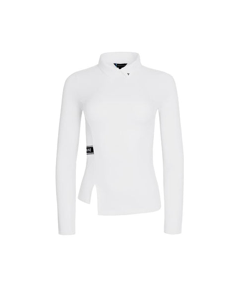 CREVE NINE: Ribbed Uncut T-shirt - White