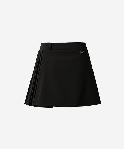 OBER Golf Pocket Pleated Wrap Skirt - Black