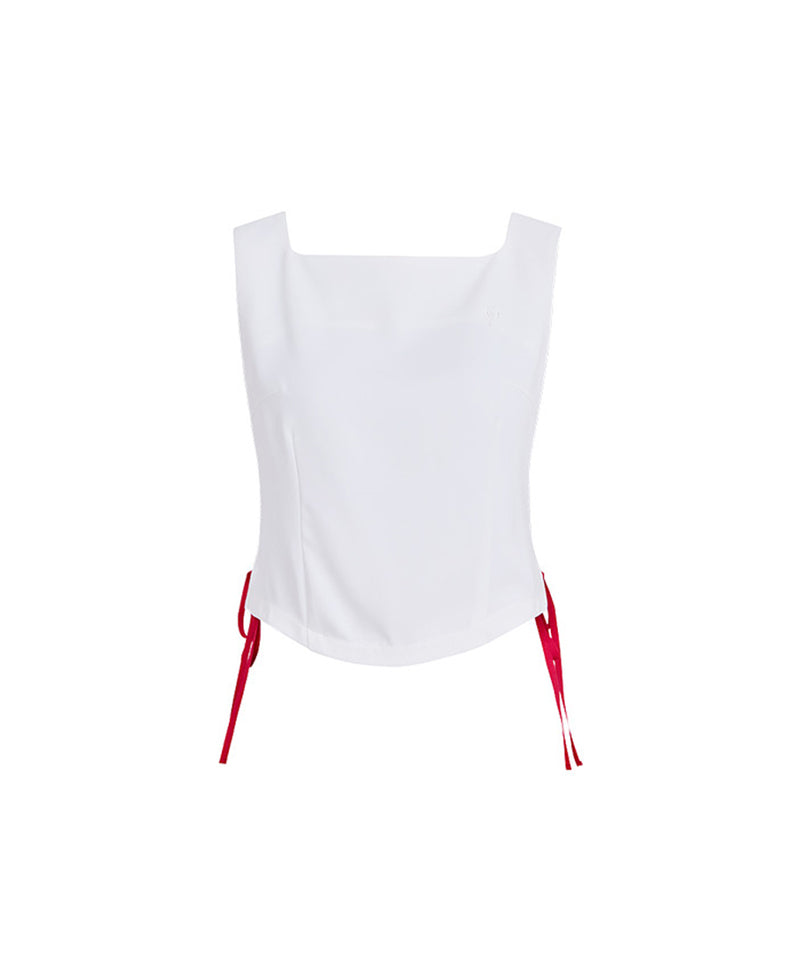 J.Jane Side Slit Vest - White