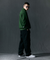 Jamie West Collar Patch Half Zip-up Sweatshirts - Green