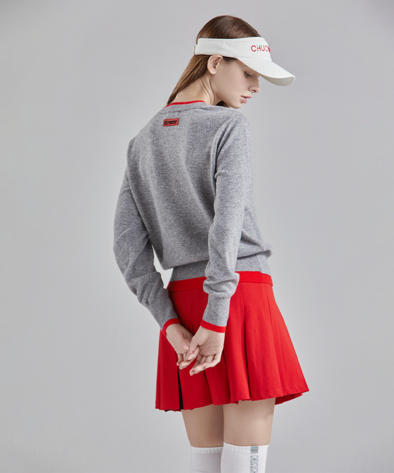 CHUCUCHU Two-Tone Wool Blend Cardigan - 2 Colors