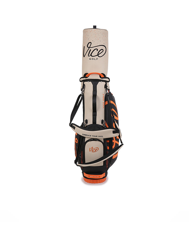 Vice Golf Big Logo Stand Bag - Beige