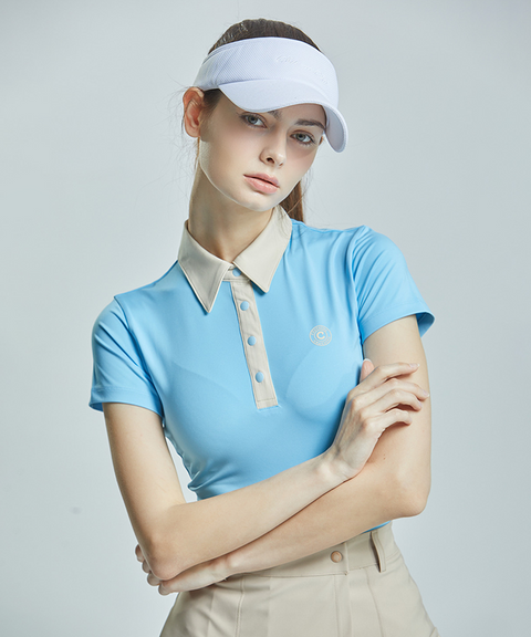 CHUCUCHU Point Collar Short Sleeve Top - 2 Colors