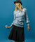 CREVE NINE: Slit Warm Pleated Skirt - Charcoal