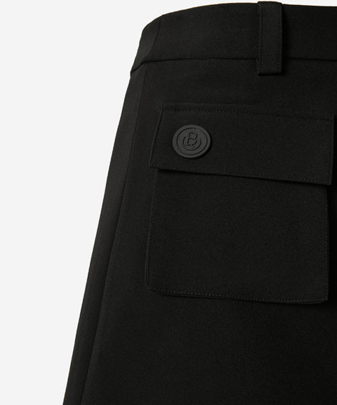 OBER Golf Pocket Pleated Wrap Skirt - Black