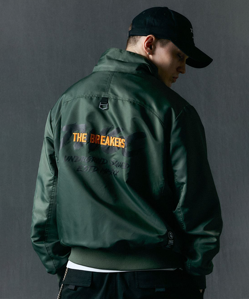 Jamie West Stand Collar Windbreaker - Green