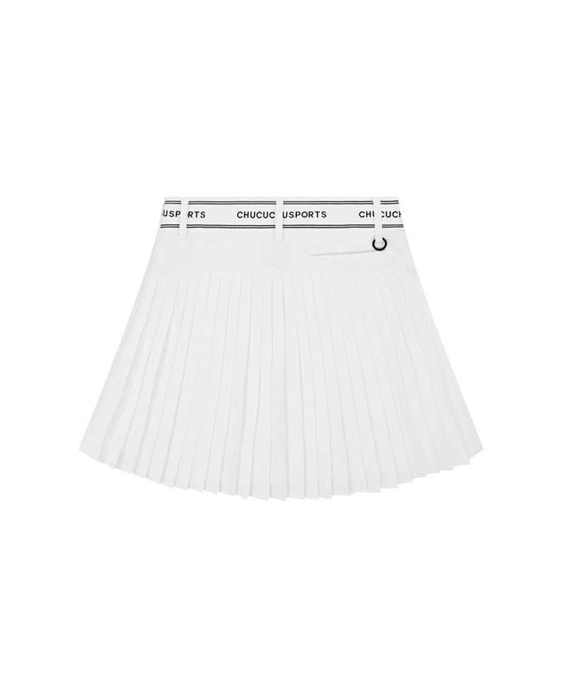 CHUCUCHU Slit Back Pleated Skirt - 3 Colors